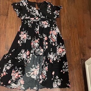 Torrid Floral Black Maxi Dress